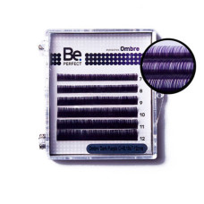 Цветные ресницы Be Perfect Ombre Purple mini mix 6 линий